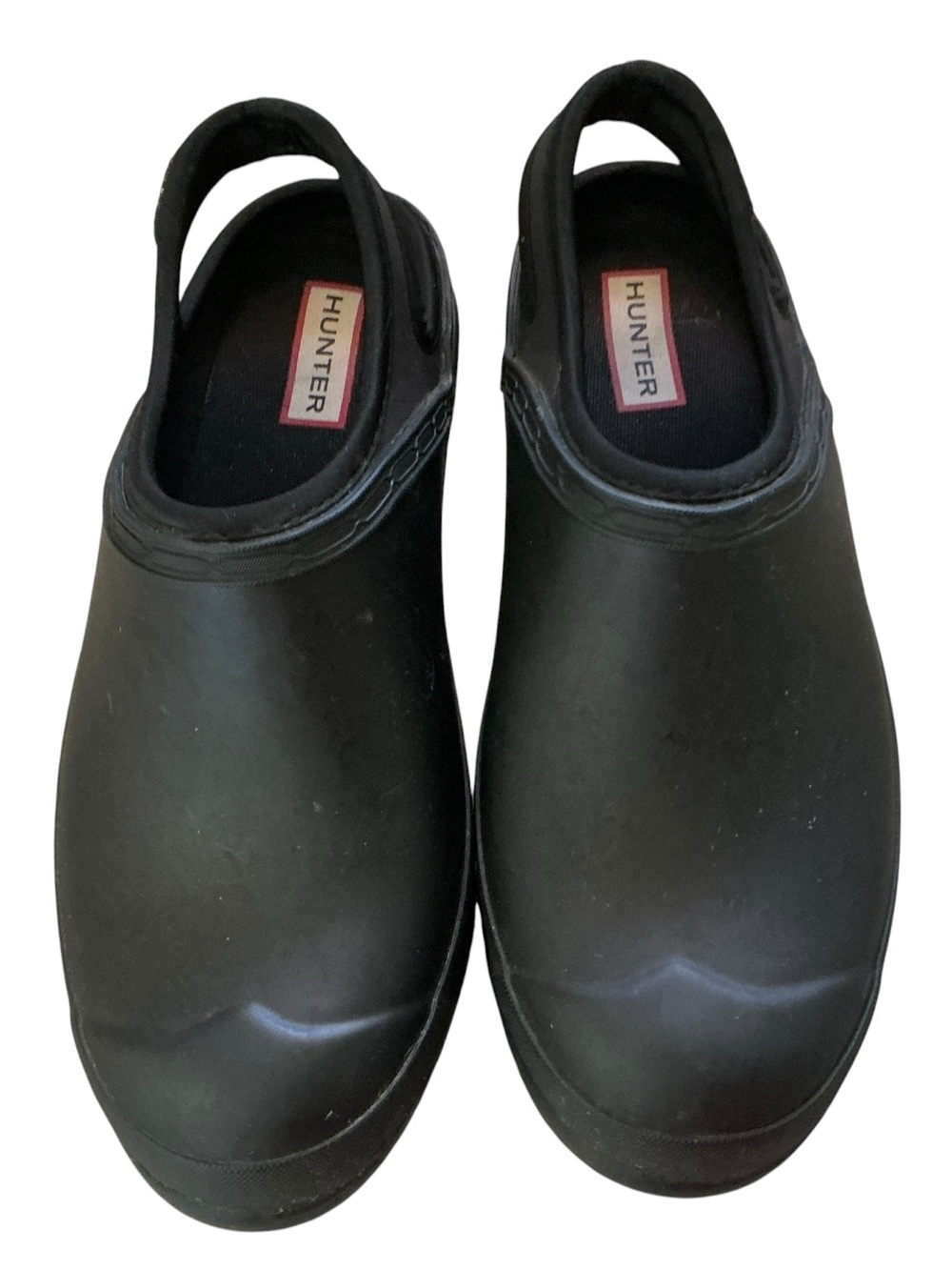 Hunter original play women’s black clogs shoes garden rain casual comfort size 8 - Picture 2 of 9